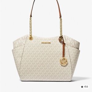 Jet Set Large Signature Logo Michael Kors Shoulder Bag